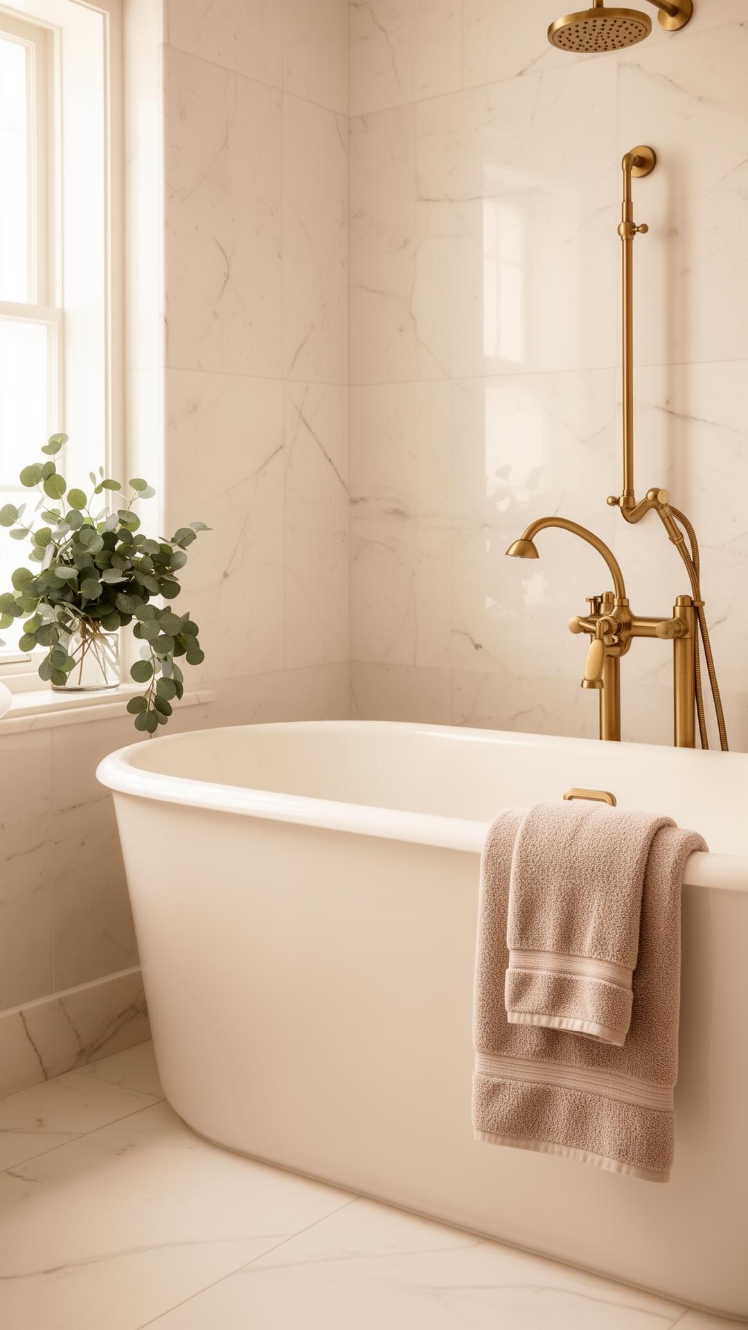 Sparkling marble bathroom