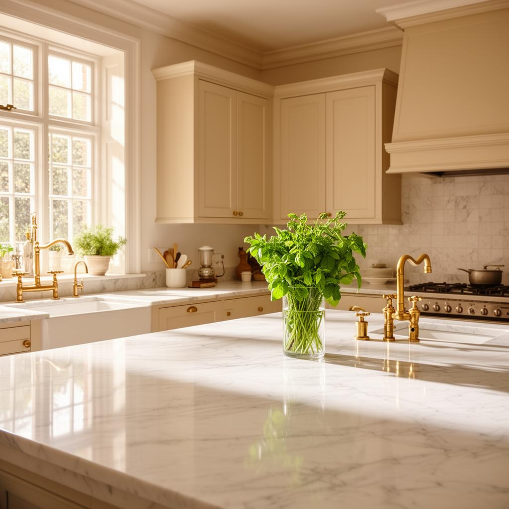 Pristine marble kitchen
